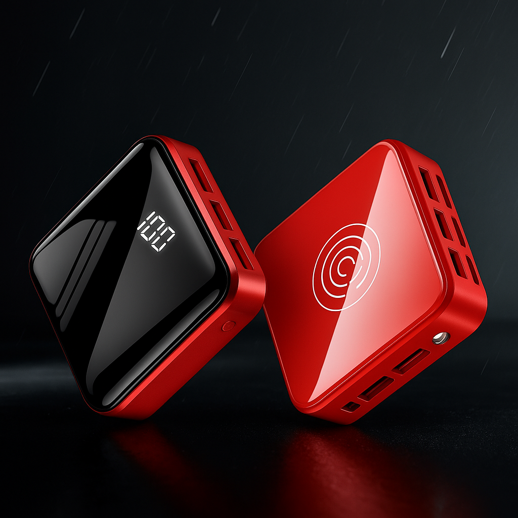 Wireless Charging Power Bank with Mirror Display (10000mAh)