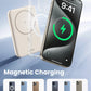 5000Mah Magnetic Power Bank for Iphone, Fast Portable Charger with USB-C Cable, White